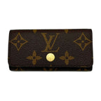 Louis Vuitton Monogram Canvas Multicles 4 Key Case Brown x Blue in Great Condition
