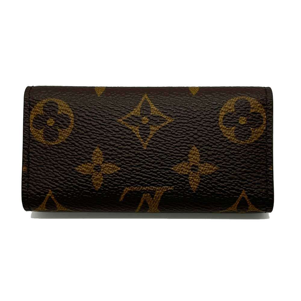 Louis Vuitton Monogram Canvas Multicles 4 Key Case Brown x Blue in Great Condition
