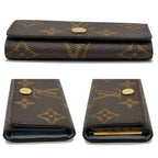 Louis Vuitton Monogram Canvas Multicles 4 Key Case Brown x Blue in Great Condition