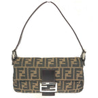 Fendi Mamma Baguette Zucca Canvas Shoulder Bag
