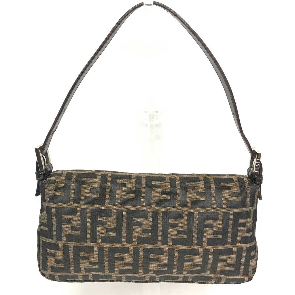 Fendi Mamma Baguette Zucca Canvas Shoulder Bag