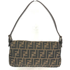 Fendi Mamma Baguette Zucca Canvas Shoulder Bag