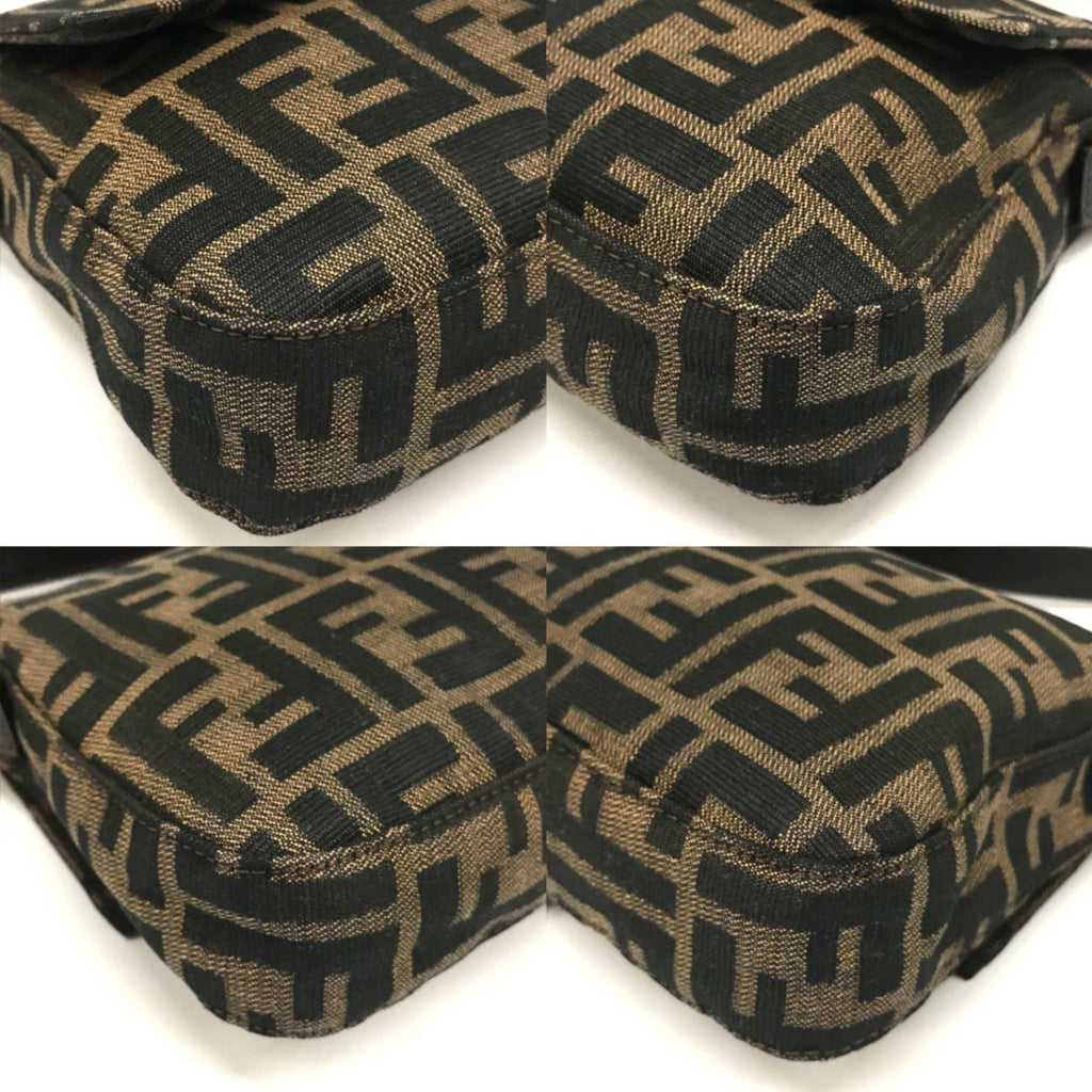 Fendi Mamma Baguette Zucca Canvas Shoulder Bag