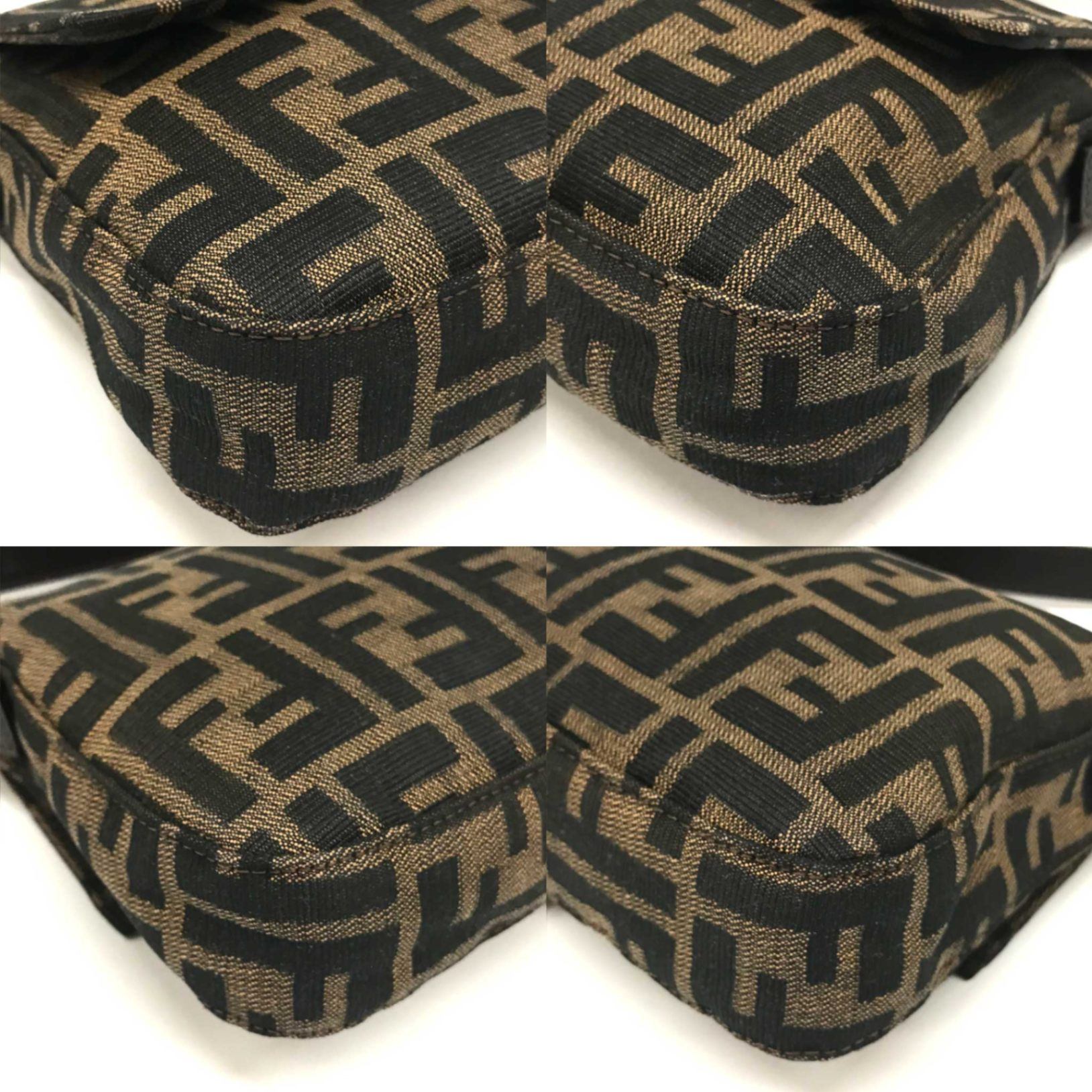 Fendi Mamma Baguette Zucca Canvas Shoulder Bag