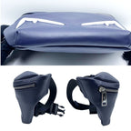 Fendi Bugs Eye Leather Waist Bag Navy