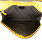 Fendi Leather Canvas Flat Bucket Medium Shoulder Bag 7VA524