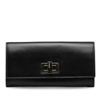 Fendi Peekaboo Leather Long Wallet 8M0377 Black Gold