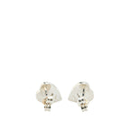 Gucci SV925 Heart Motif Stud Earrings Silver