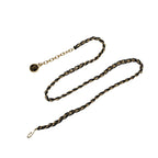 Fendi Chain Belt Gold Black Leather