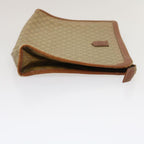 CELINE Macadam Pouch Clutch Bag PVC Leather Beige  jk1328