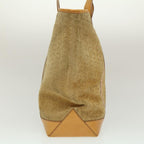 CELINE C Macadam Canvas Tote Bag Suede Beige  ai599