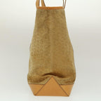 CELINE C Macadam Canvas Tote Bag Suede Beige  ai599