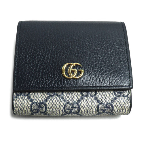 Gucci Double G Bicolor GG Supreme Leather Wallet