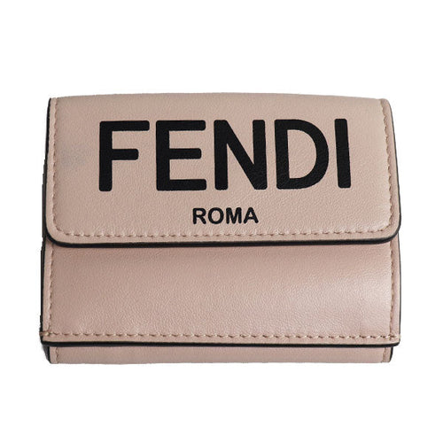 Fendi Tri-fold Mini Wallet Pink