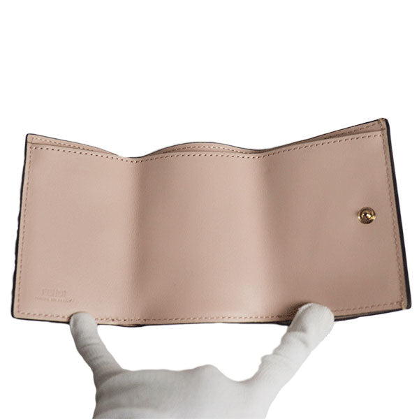 Fendi Tri-fold Mini Wallet Pink