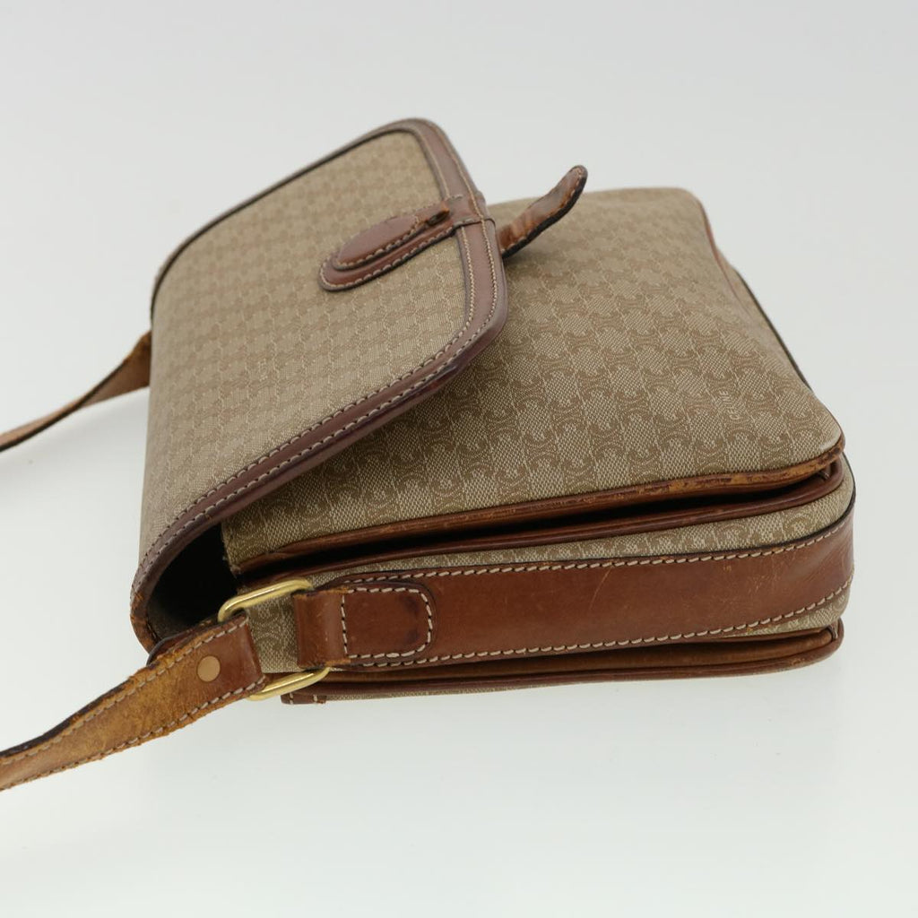 CELINE Macadam Canvas Shoulder Bag Beige  ki2254