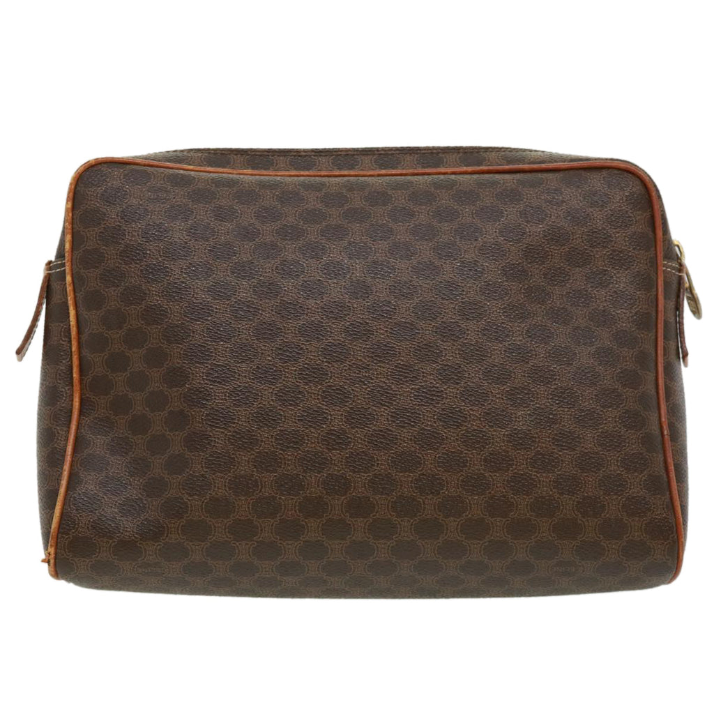 CELINE Macadam Canvas Clutch Bag Brown  ki2485