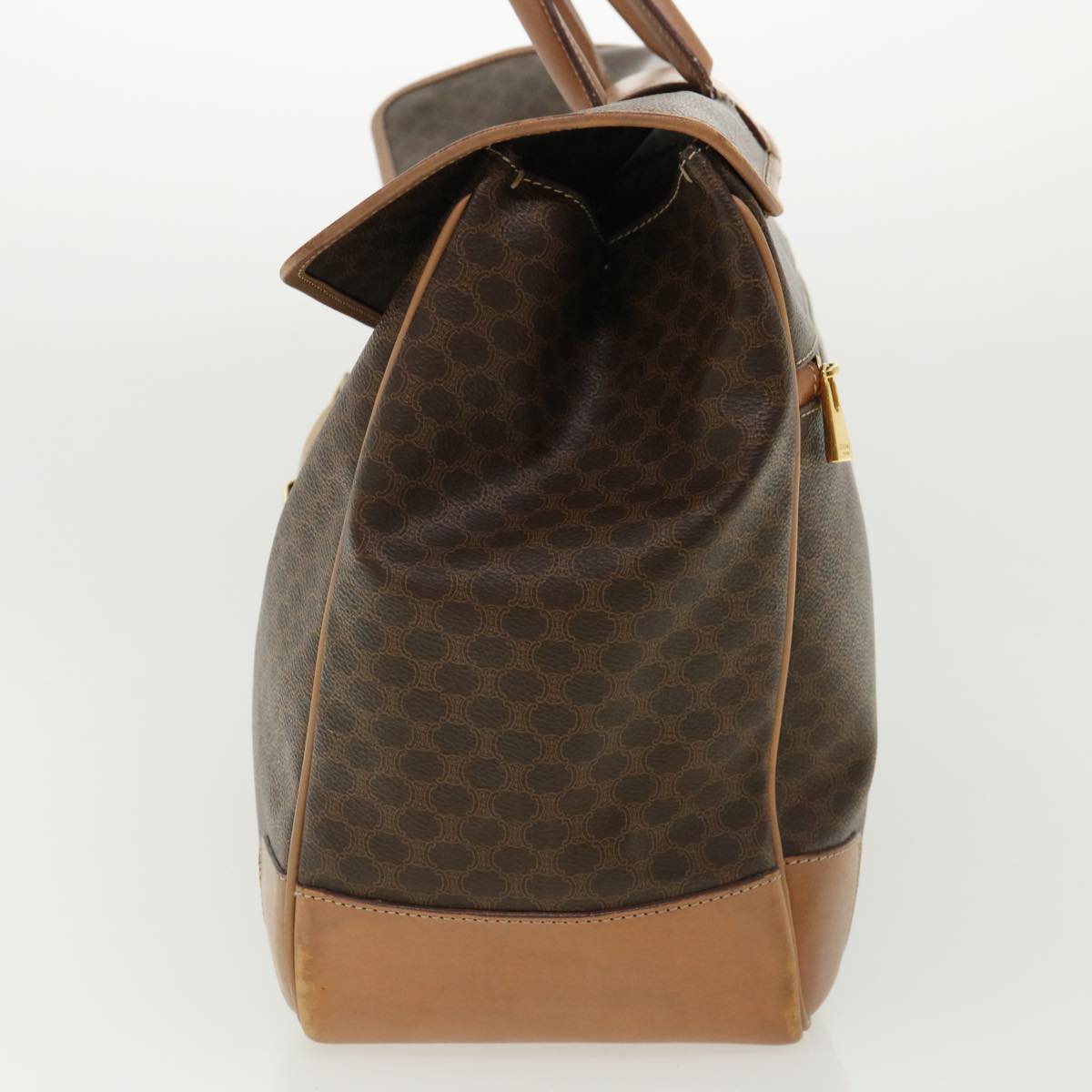 CELINE Macadam Canvas Hand Bag Brown  ki2486