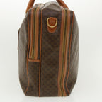 CELINE Macadam Canvas Boston Bag PVC Leather 2way Brown Auth ki2707
