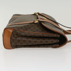 CELINE Macadam Canvas Hand Bag PVC Leather Brown  ki2991