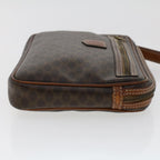 CELINE Macadam Canvas Clutch Bag PVC Leather Brown  ki3150