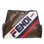 FENDI Zucca Canvas FILA Collaboration Peek A Boo Defender Bag Brown  ki3280