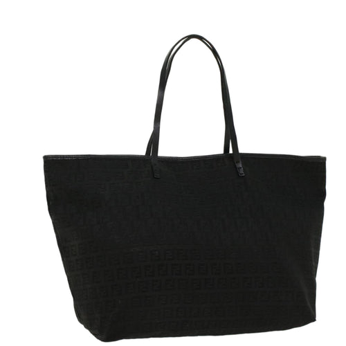 FENDI Zucchino Canvas Tote Bag Nylon Blackki3375