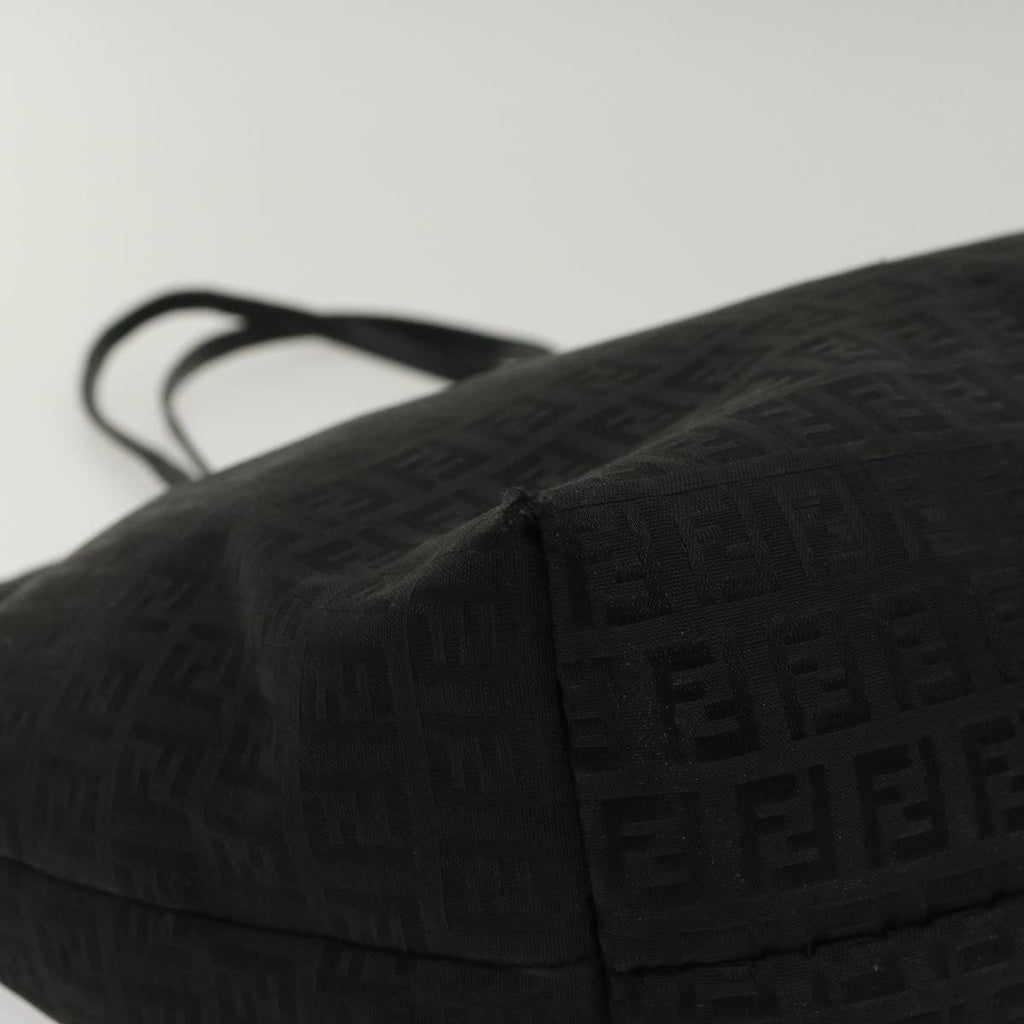 FENDI Zucchino Canvas Tote Bag Nylon Blackki3375