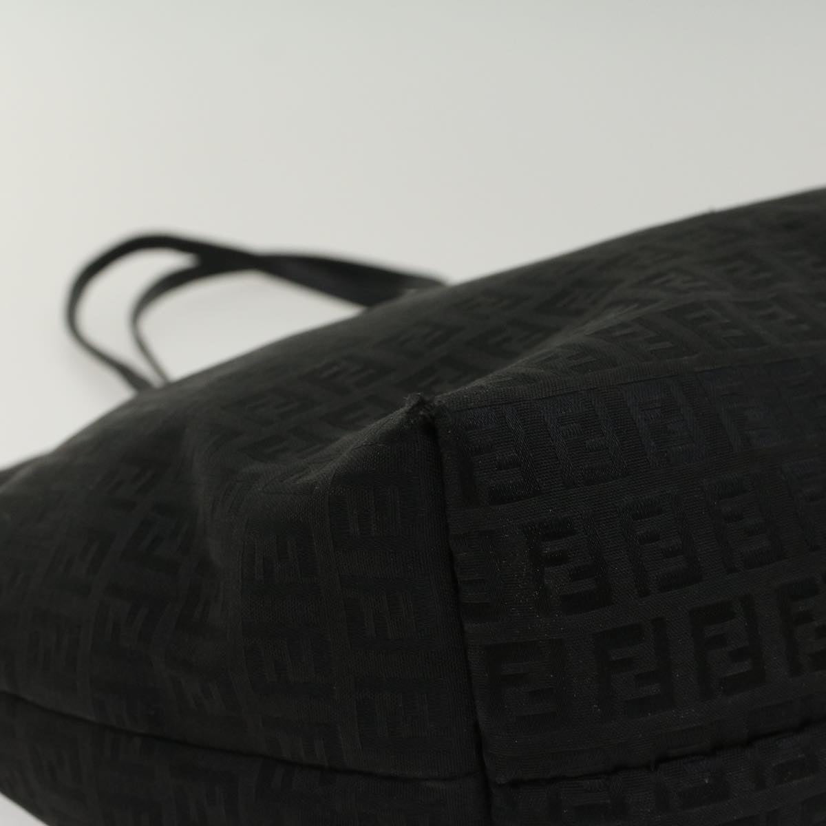 FENDI Zucchino Canvas Tote Bag Nylon Blackki3375