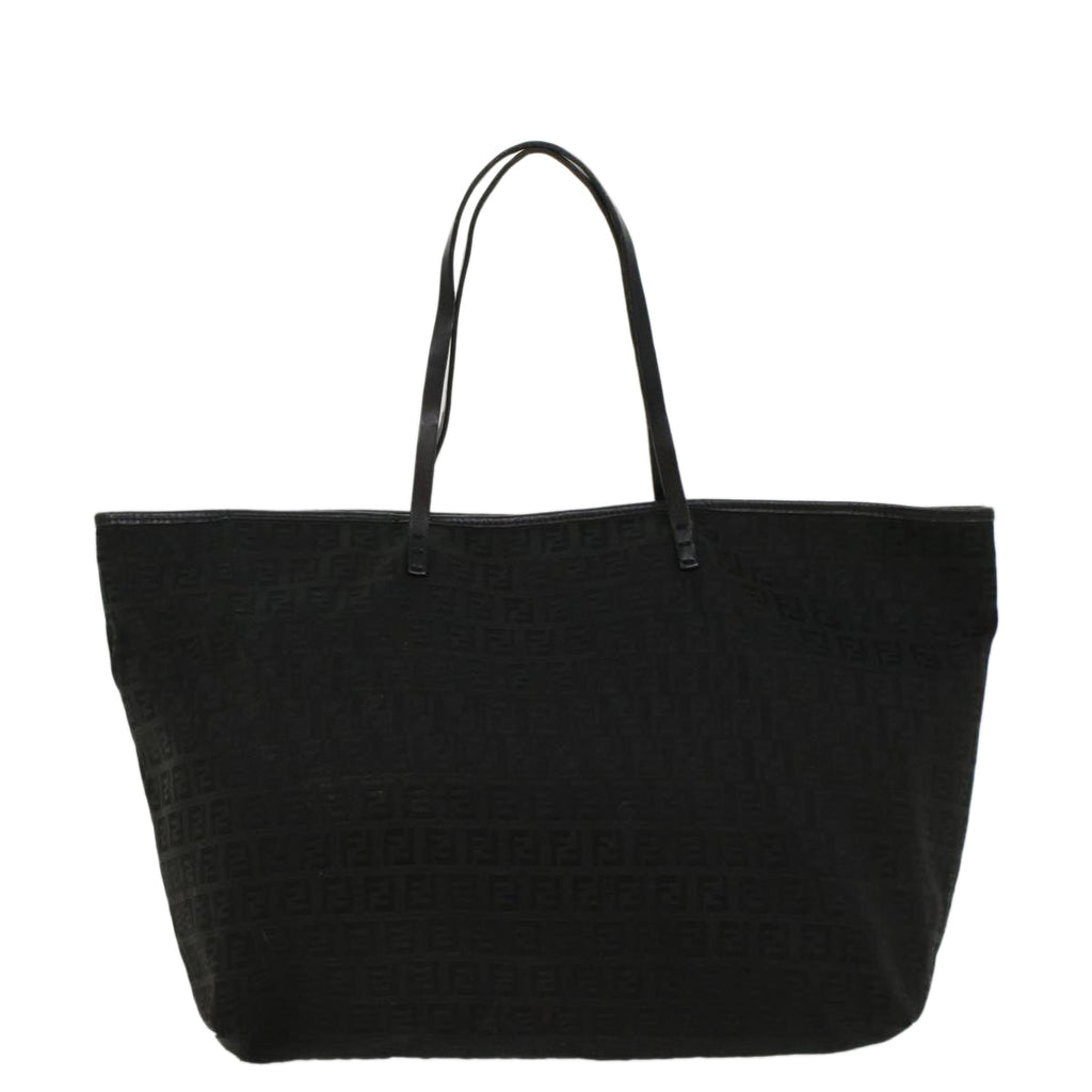 FENDI Zucchino Canvas Tote Bag Nylon Blackki3375