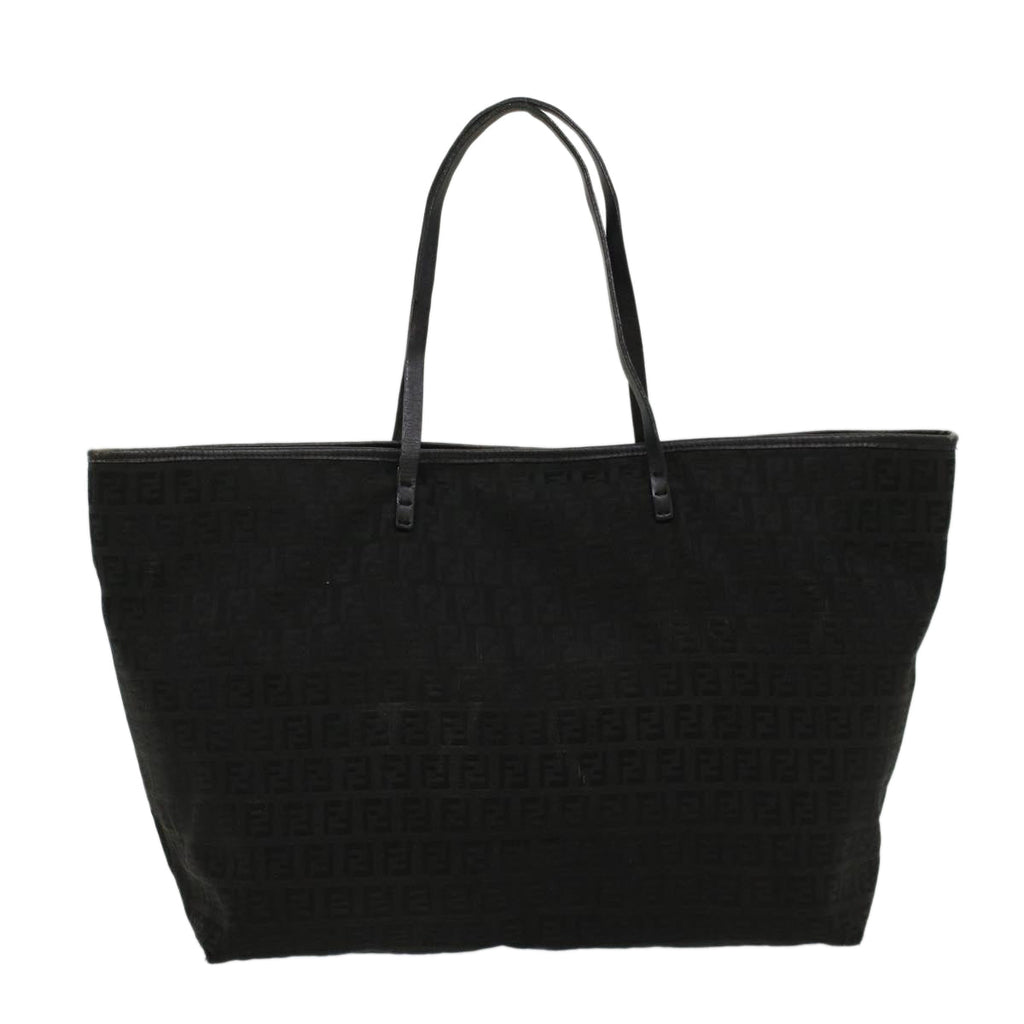 FENDI Zucchino Canvas Tote Bag Nylon Blackki3375