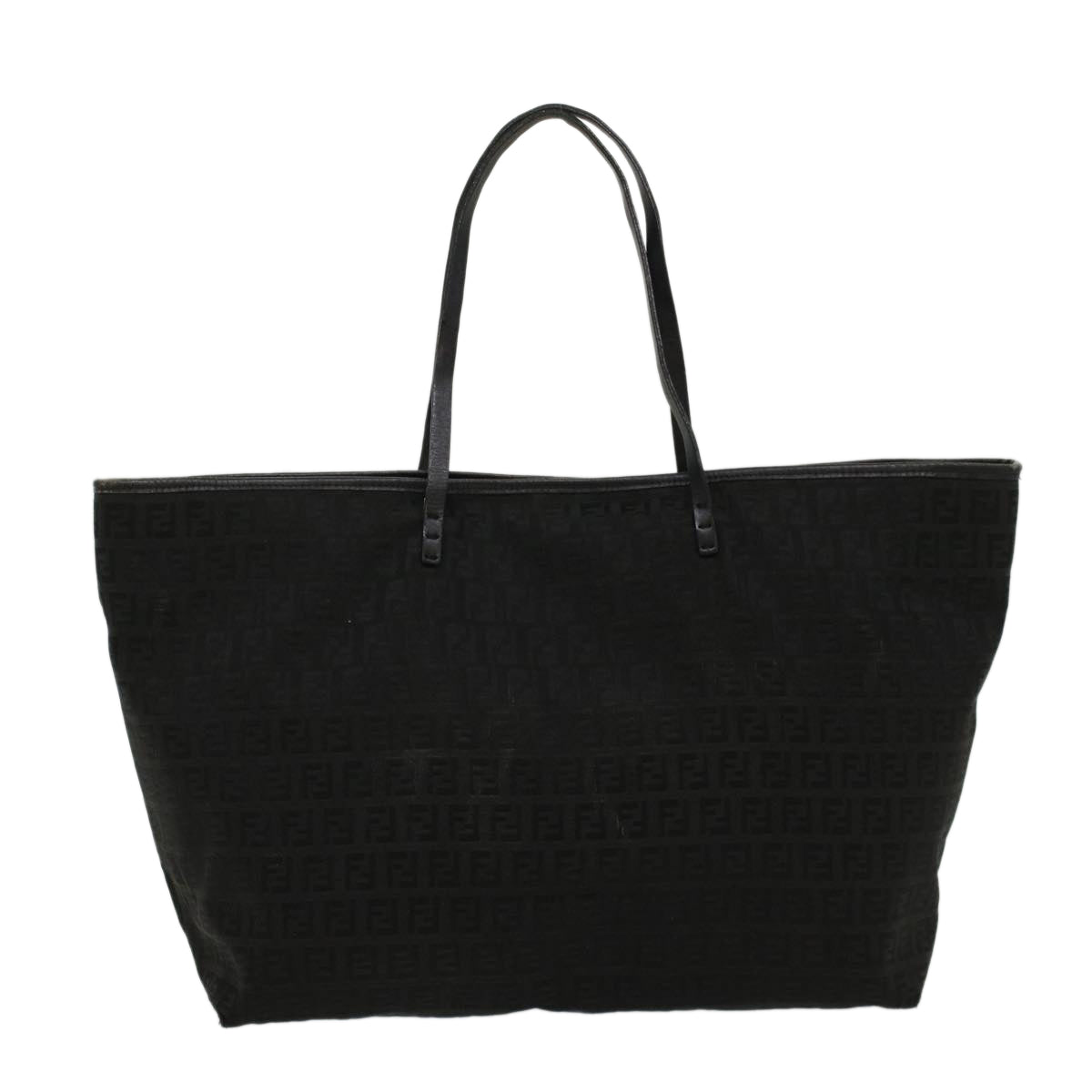 FENDI Zucchino Canvas Tote Bag Nylon Blackki3375