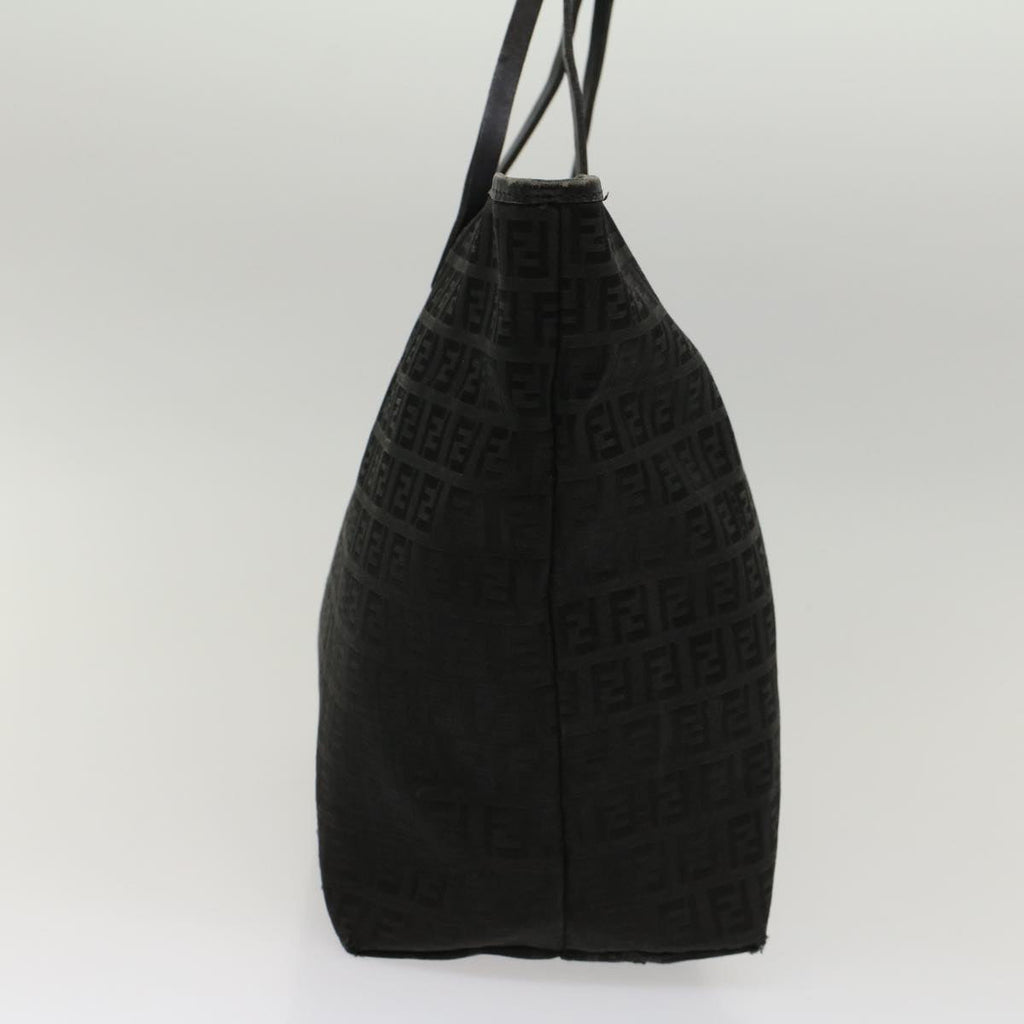 FENDI Zucchino Canvas Tote Bag Nylon Blackki3375