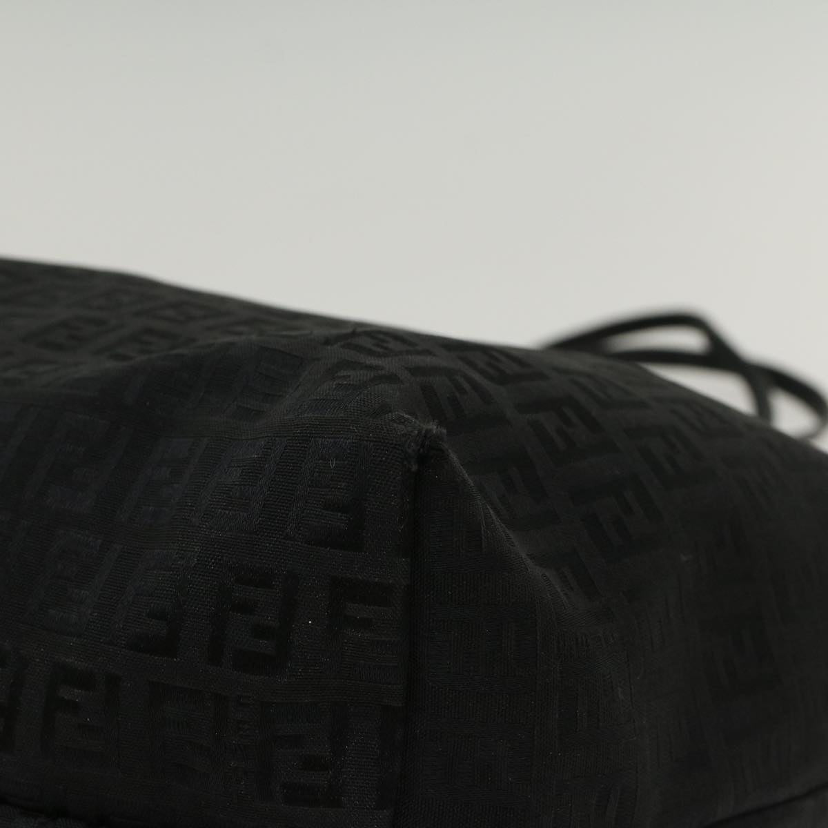 FENDI Zucchino Canvas Tote Bag Nylon Blackki3375