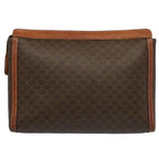 CELINE Macadam Canvas Clutch Bag PVC Leather Brown  ki3409