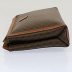 CELINE Macadam Canvas Clutch Bag PVC Leather Brown  ki3409