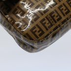 FENDI Zucchino Canvas Mamma Baguette Shoulder Bag Beigeki3426