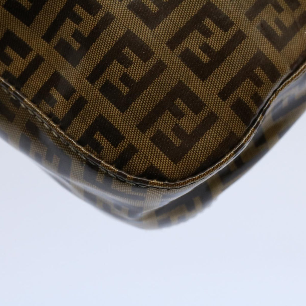 FENDI Zucchino Canvas Mamma Baguette Shoulder Bag Beigeki3426