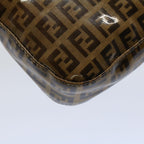 FENDI Zucchino Canvas Mamma Baguette Shoulder Bag Beigeki3426