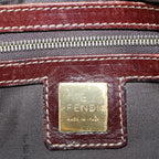 FENDI Zucchino Canvas Mamma Baguette Shoulder Bag Beigeki3426