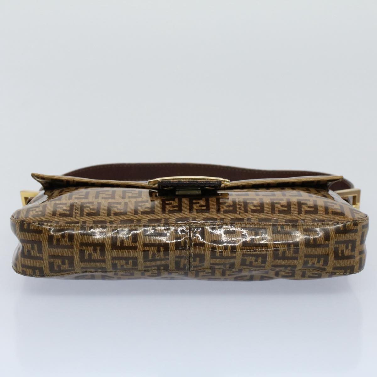 FENDI Zucchino Canvas Mamma Baguette Shoulder Bag Beigeki3426