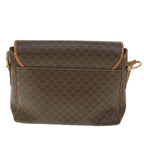 CELINE Macadam Canvas Shoulder Bag PVC Leather Brown  ki3561