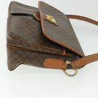 CELINE Macadam Canvas Shoulder Bag PVC Leather Brown  ki3561