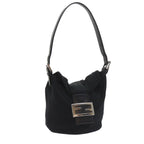 FENDI Mamma Baguette Shoulder Bag Nylon Black 2321 26765 009ki3585