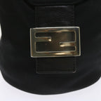 FENDI Mamma Baguette Shoulder Bag Nylon Black 2321 26765 009ki3585