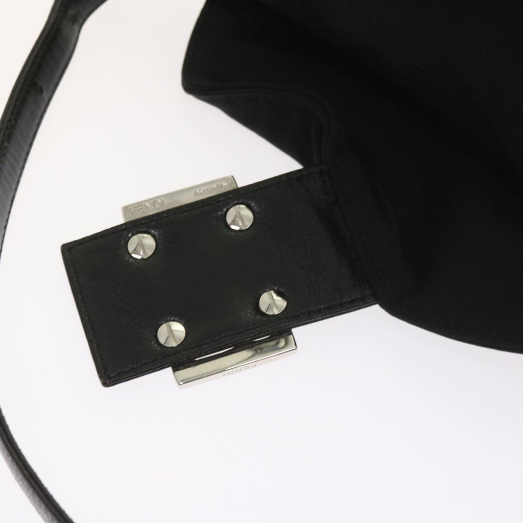 FENDI Mamma Baguette Shoulder Bag Nylon Black 2321 26765 009ki3585