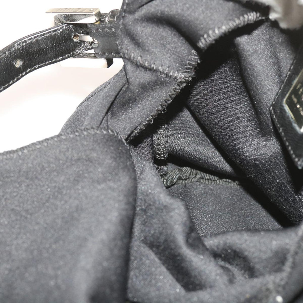 FENDI Mamma Baguette Shoulder Bag Nylon Black 2321 26765 009ki3585