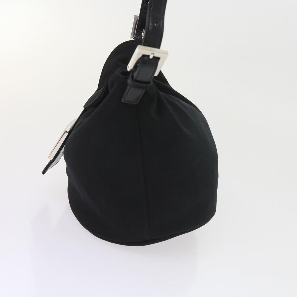 FENDI Mamma Baguette Shoulder Bag Nylon Black 2321 26765 009ki3585