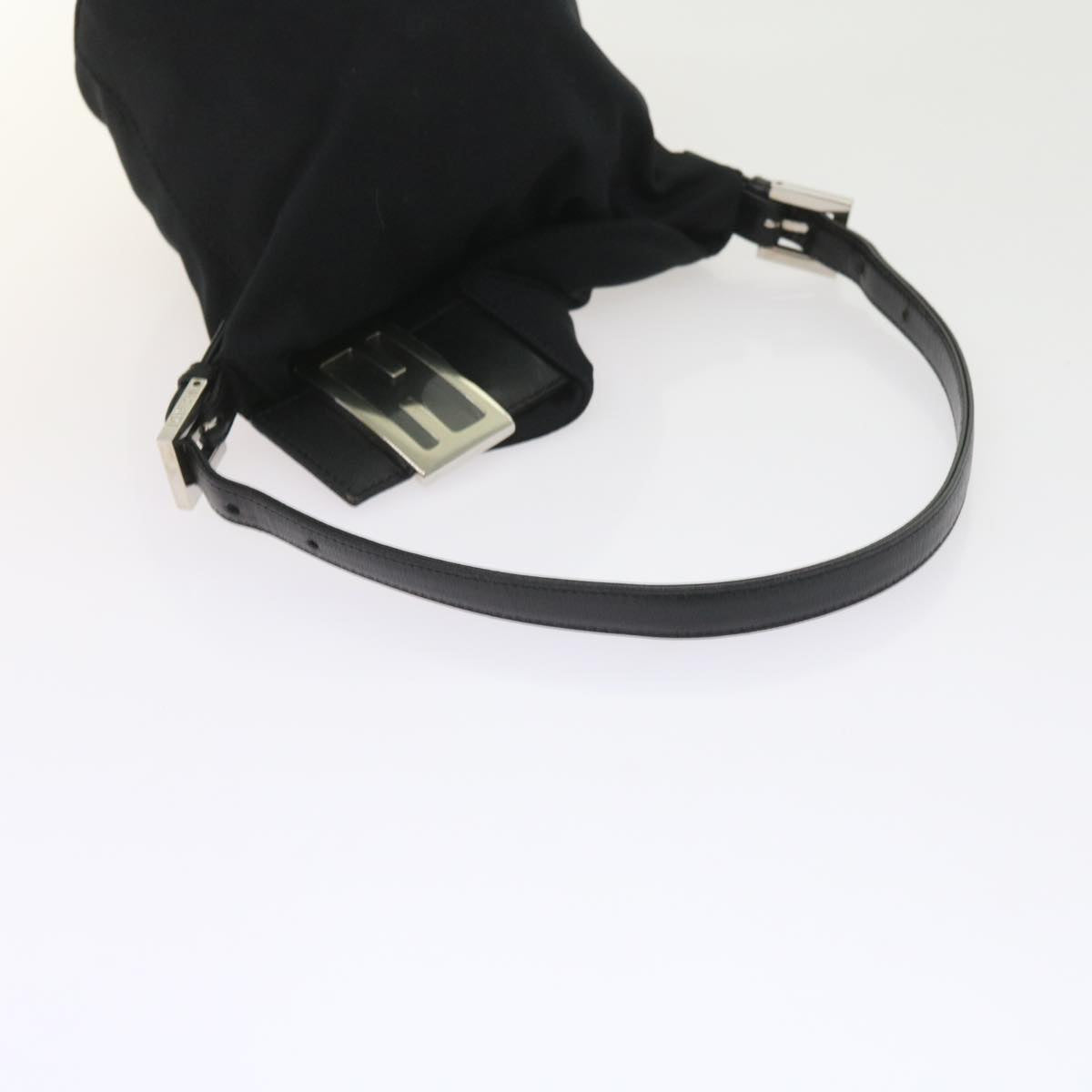 FENDI Mamma Baguette Shoulder Bag Nylon Black 2321 26765 009ki3585