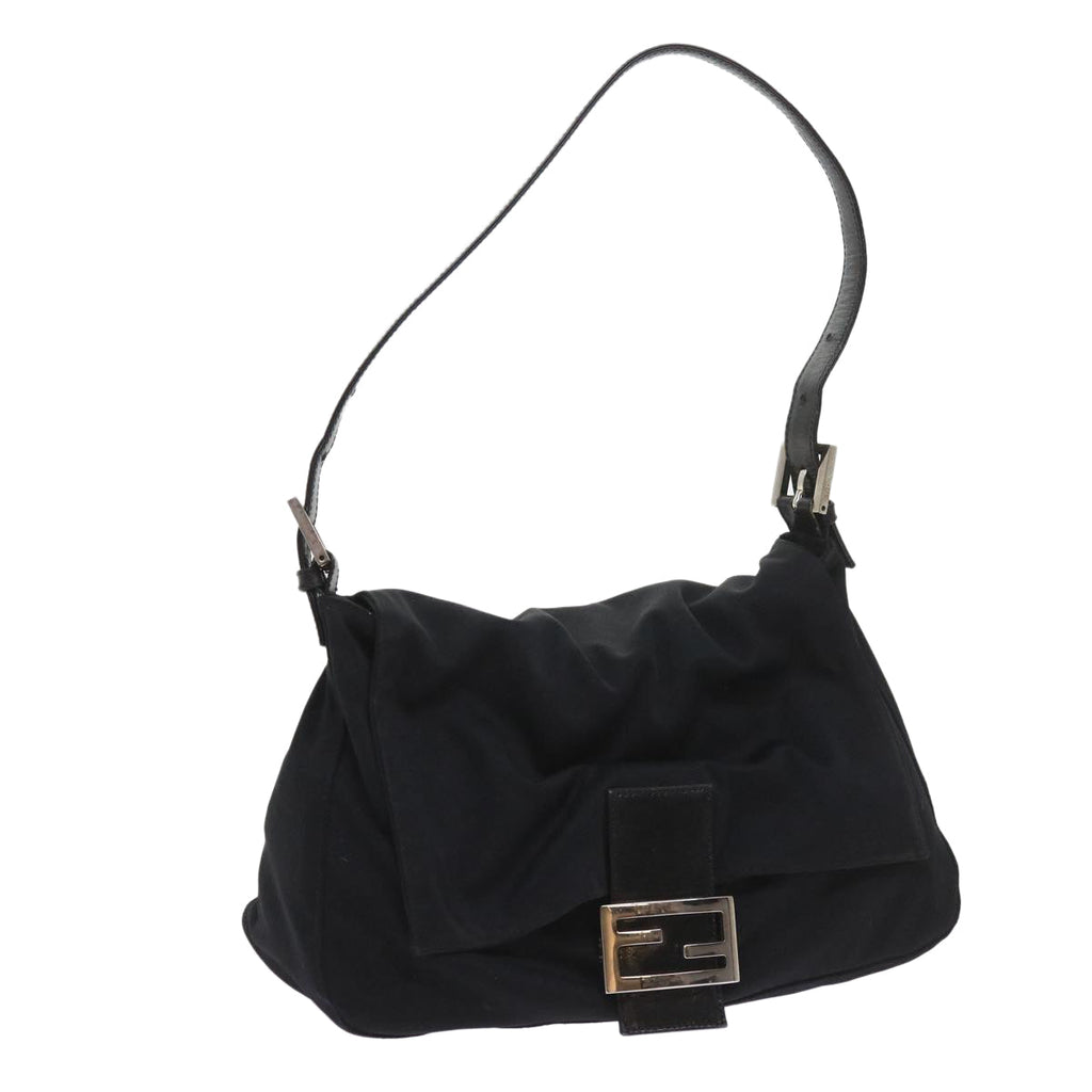 FENDI Mamma Baguette Shoulder Bag Nylon Blackki3586